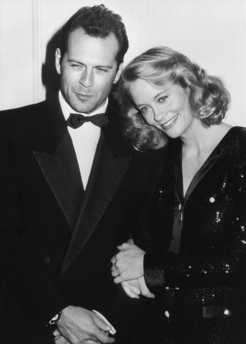 Actors Bruce Willis and Cybill Shepherd, stars of the television show