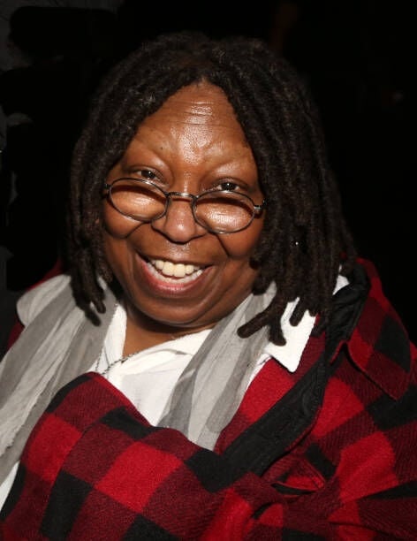 NEW YORK, NEW YORK - MARCH 15: Whoopi Goldberg poses backstage at the hit musical