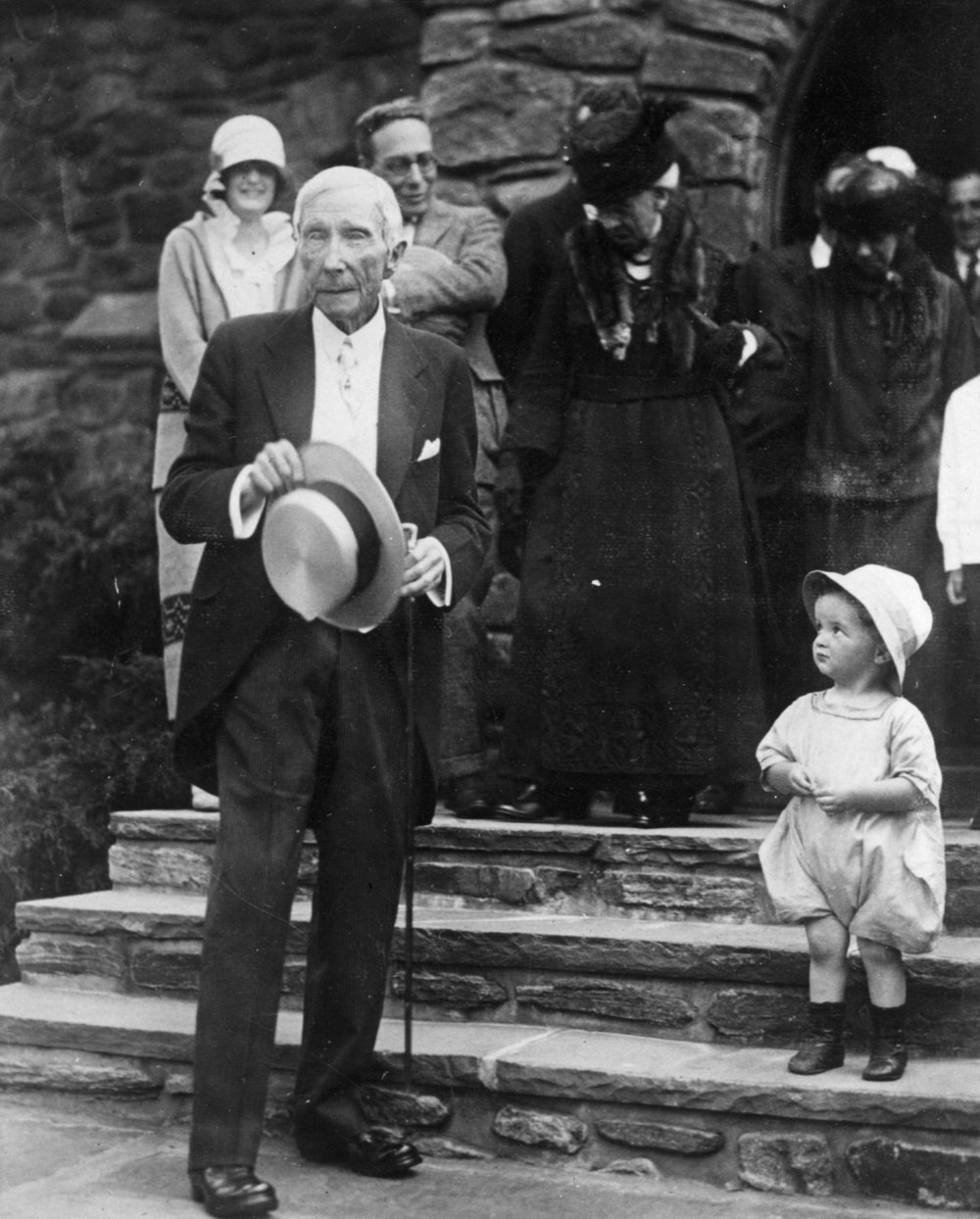 1923:  The millionaire John D Rockefeller (1839 - 1937) on his 84th birthday.  (Photo by Topical Press Agency/Getty Images)