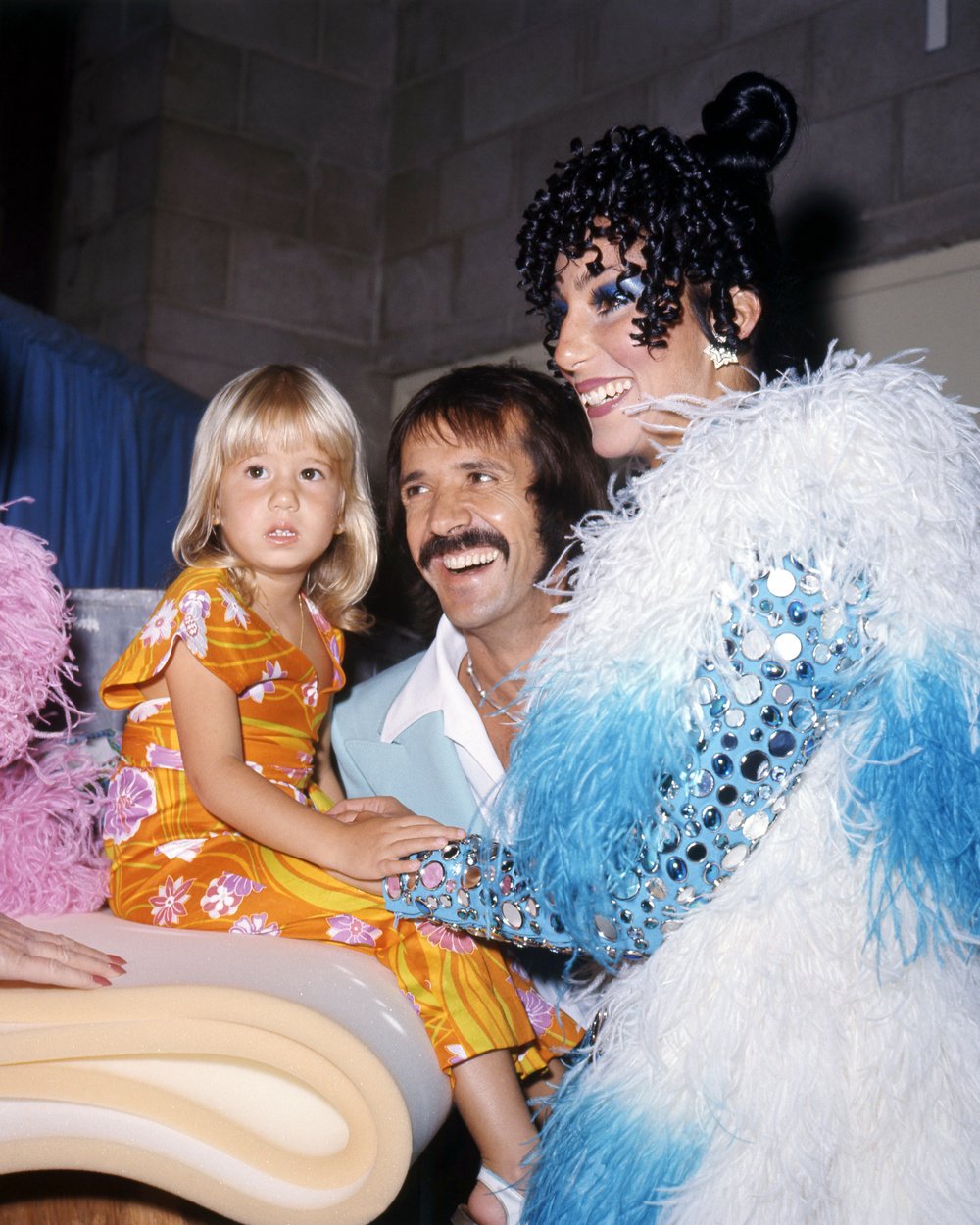 American pop singing duo Sonny & Cher with their daughter Chastity (later Chaz), circa 1973. Left to right: Chastity Bono, Sonny Bono (1935 - 1998) and Cher. (Photo by Silver Screen Collection/Getty Images)