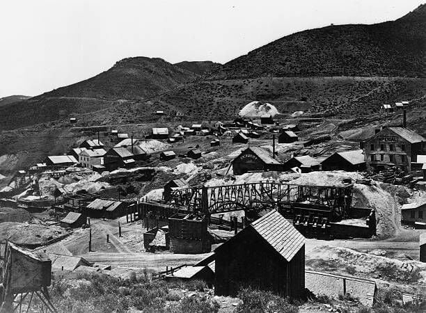 The Gold Hill mining camp in California.   (Photo by Timothy H O