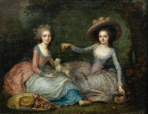 Portrait of Marie Antoinette and Princess of Lamballe, ca 1770. Private Collection. (Photo by Fine Art Images/Heritage Images/Getty Images)