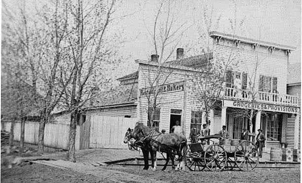 Horse and Wagon Outside General Store (Photo by © Minnesota Historical Society/CORBIS/Corbis via Getty Images)