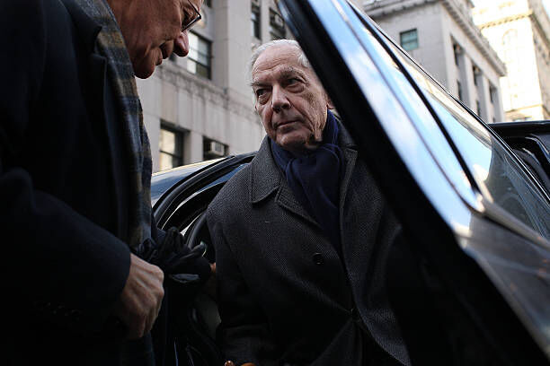 NEW YORK - DECEMBER 21:  Anthony Marshall, the son of the late New York philanthropist Brooke Astor, arrives at court for his sentencing hearing following his conviction of stealing nearly $200 million from his mother