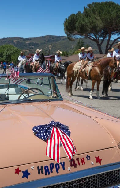 SOLVANG, CA - JULY 4: This small Danish community on California