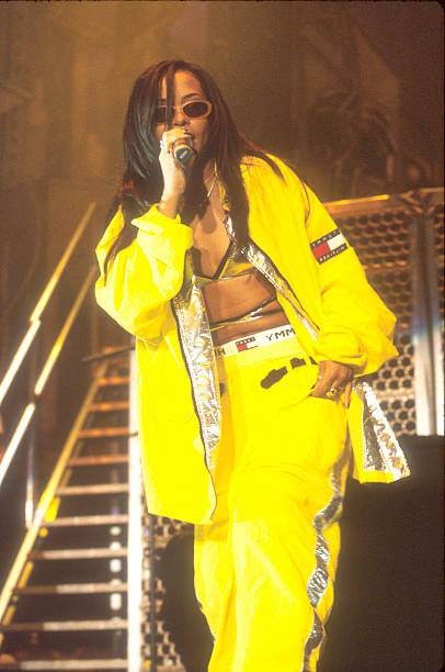 Aaliyah during Aaliyah at The Forum at The Forum in Inglewood, California, United States. (Photo by Jeffrey Mayer/WireImage)