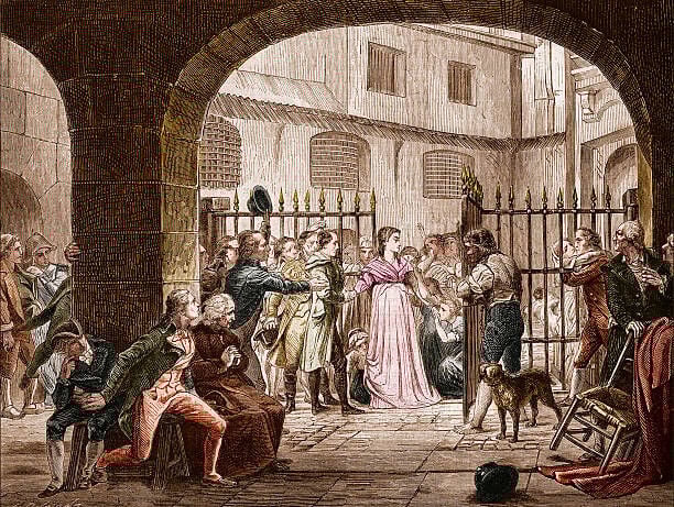 Illustration of Madame Roland going to the Revolutionary Tribunal in 1793. She was condemned by the Tribunal and guillotined. (Photo by Stefano Bianchetti/Corbis via Getty Images)