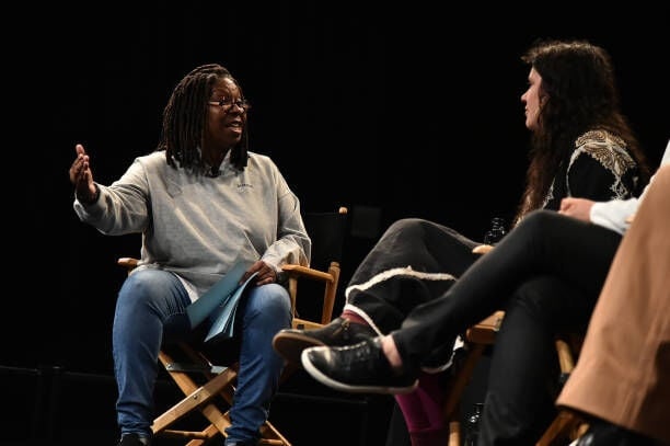 NEW YORK, NEW YORK - MAY 03: Whoopi Goldberg and Danielle Dwyer attend