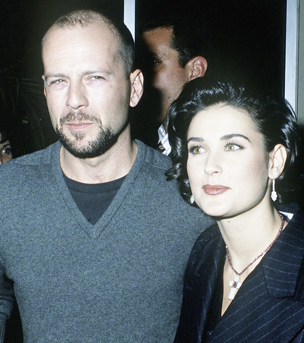 American actors Bruce Willis and Demi Moore attend