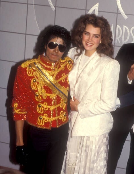 Michael Jackson and Brooke Shields (Photo by Barry King/WireImage)