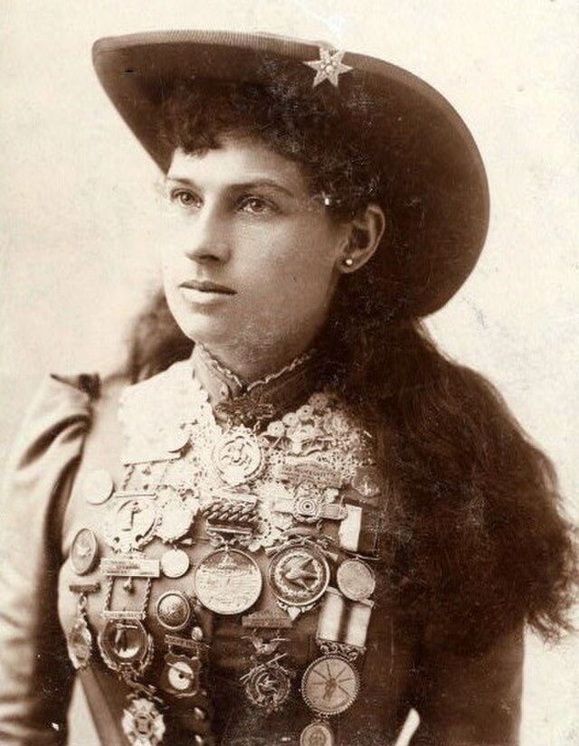 Annie Oakley was a skilled trick shooter with the Buffalo Bill Wild West Show.