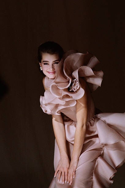 Brooke Shields poses for photographs. (Photo by �� Vittoriano Rastelli/CORBIS/Corbis via Getty Images)