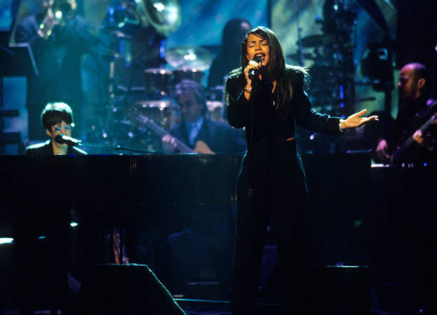 NEW YORK, NY - JULY 27:  Aaliyah performs at TNT Presents 