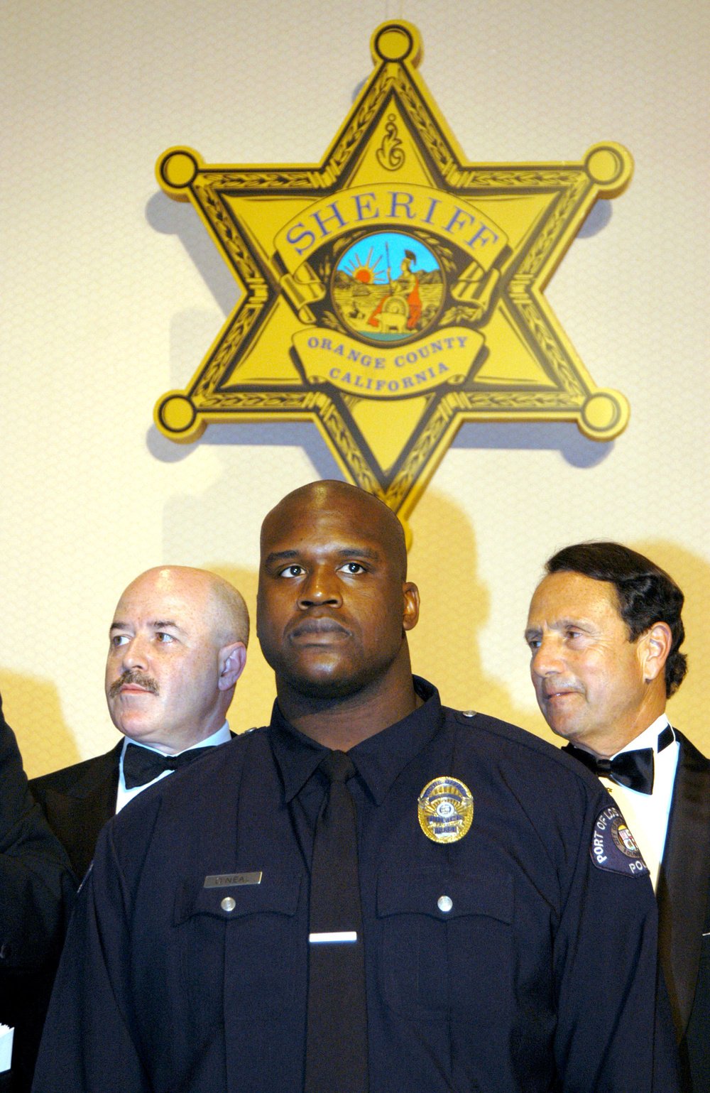 L-R Former NYPD Police Chief Dernard Kerik, Port of Los Angeles Police Reserve Officer Shaquille O