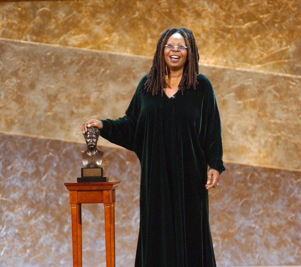 Whoopi Goldberg accepts awards;